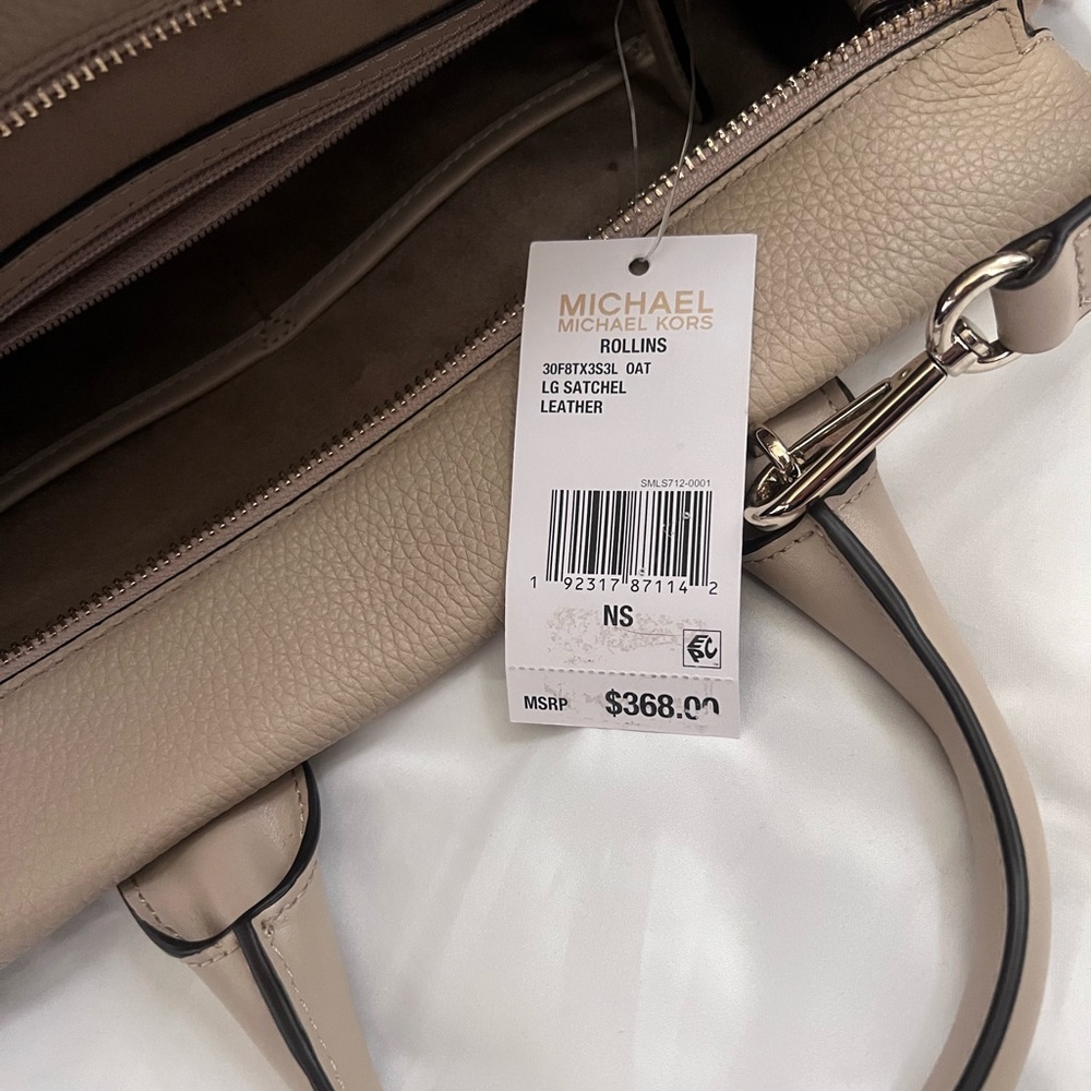 Michael Kors Tan Satchel with Double Handles and Detachable Strap - Picture 3 of 11